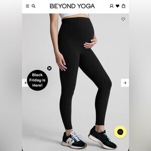 Beyond Yoga Beyond the Bump Maternity Leggings in Black